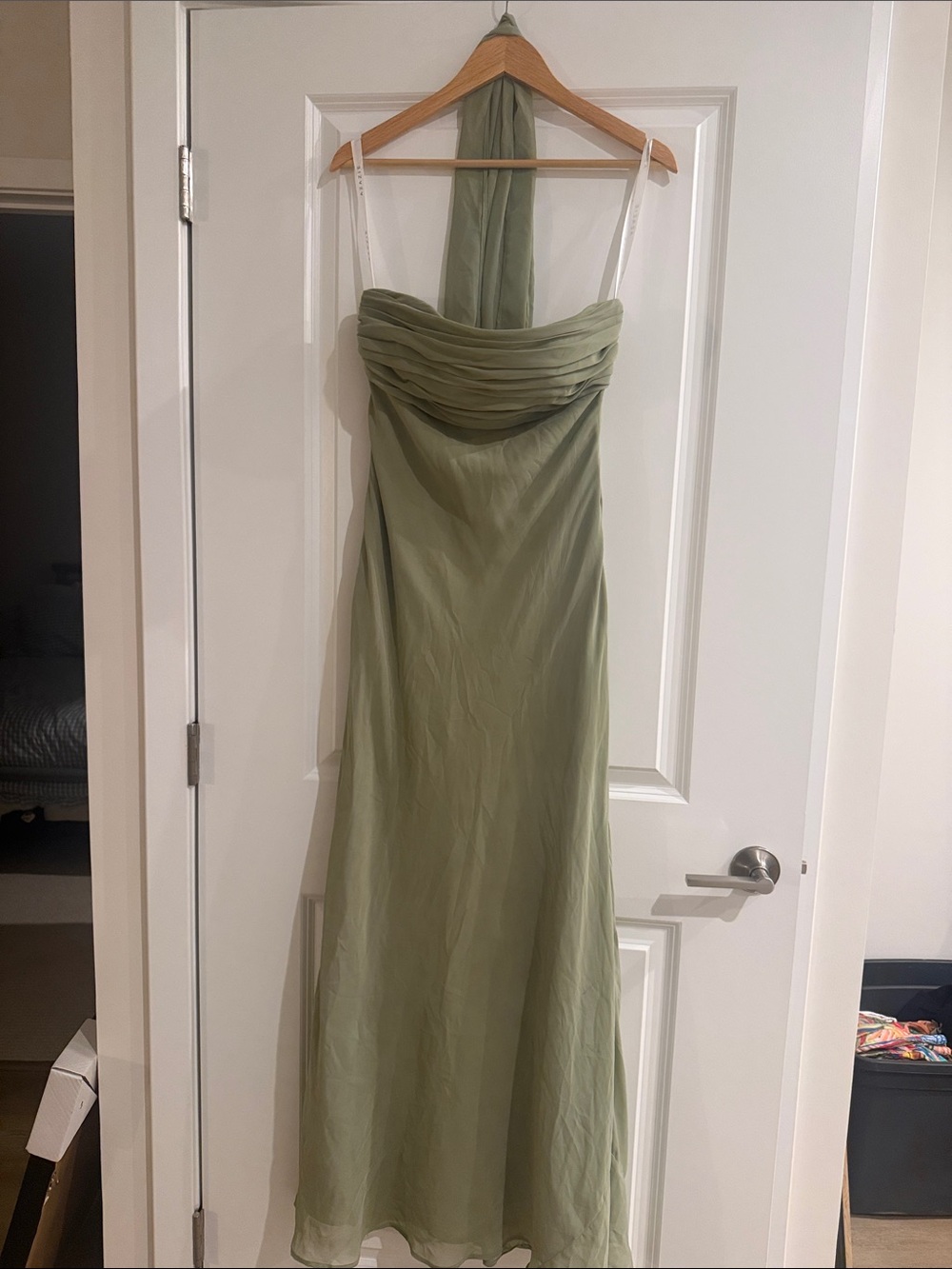 Azazie Olive Strapless Bridesmaid Dress